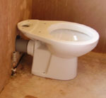 Toilet in place