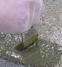 Pasting tanking slurry onto walls surface