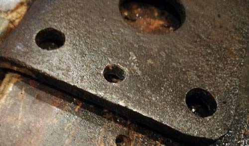 Hole for tapping drilled out