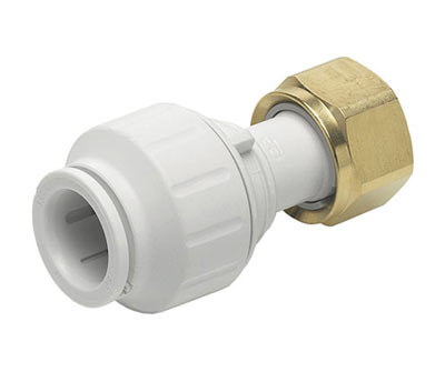 Twist lock push fit tap connector