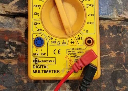 Continuity test symbol on multimeter