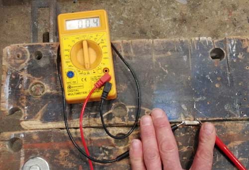 Low reading from multimeter ohm test