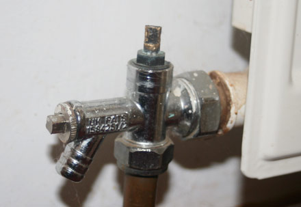 Lockshield valve with drain valve