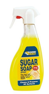 Sugar soap for cleaning down ceramic tiled walls