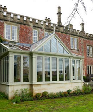 Traditional style timber conservatory