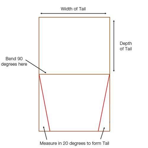 Dovetail template for marking tails