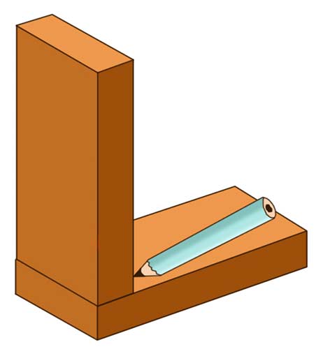 Mark thickness of joint to be cut