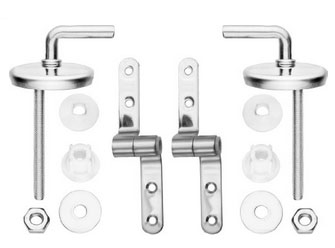 Stanless steel toilet seat fitting kit