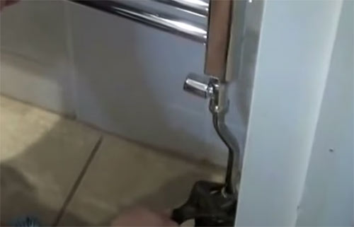 Bent chrome pipe to meet new towel radiator position