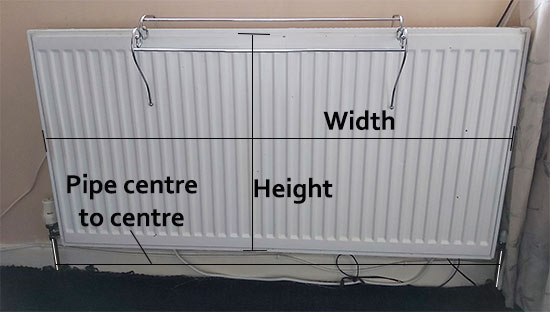 How to measure an existing standard radiator