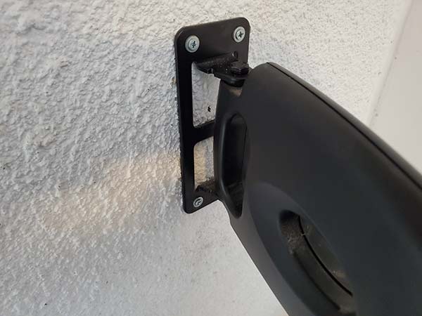 TV bracket securely fixed and screwed into position