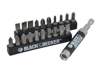 Screwdriver bit set with bit holder