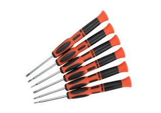 Precision screwdriver set for slotted and Phillips heads