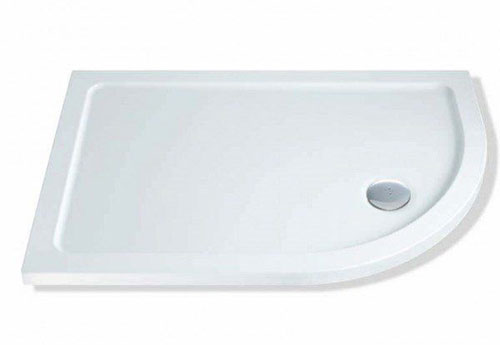 Offset quadrant shower tray