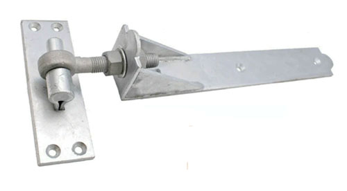 Large, heavy duty gate hinge