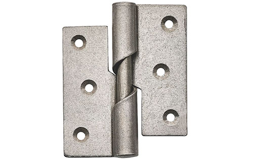 Rising butt door hinge for clearing carpets