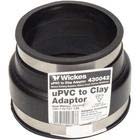 Clay to plastic pipe coupler