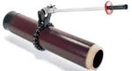Cutting clay pipes with a chain cutter