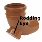 Rodding eye or access bend for underground drainage