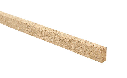 Cork expansion strips for filling expansion gap