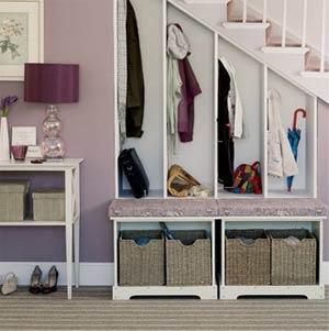 Coat, bag and shoe storage area