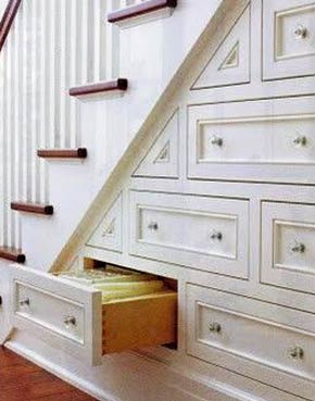 Drawers built understairs