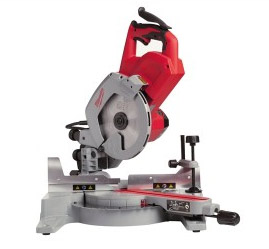 Sliding compound mitre saw for long mitre cuts