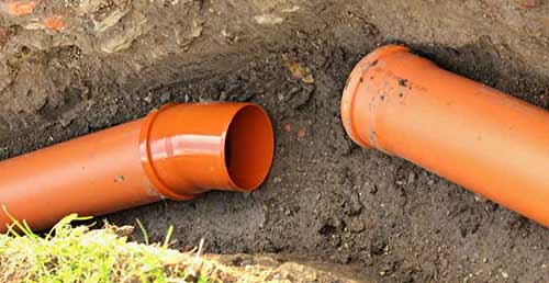 Mains sewage pipework