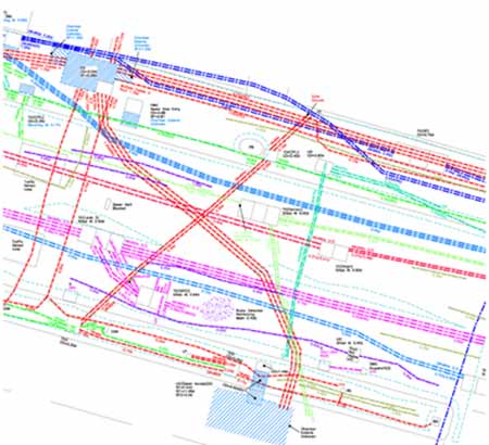 Utility pipe and cable plan