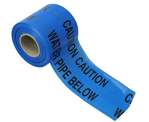 Water main marking tape