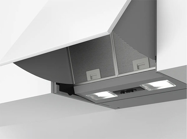 Integrated cooker hood