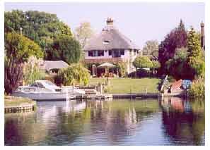 House situated next to lake