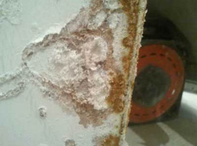 Damp walls can cause salt deposits to appear