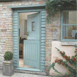 Stable door without fitted weatherboard