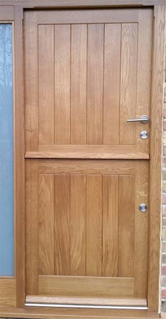 Stable door without fitted weatherboard