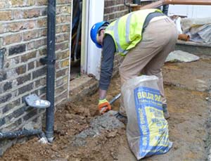 Digging out for a French Drain