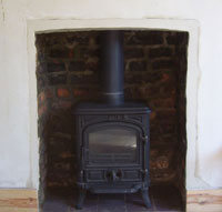 Finished and installed woodburner