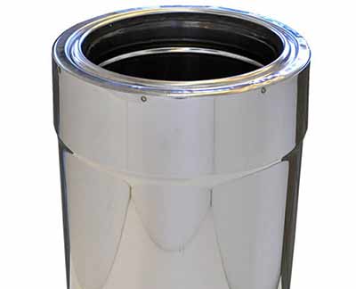 Twin wall or double skin flue pipe