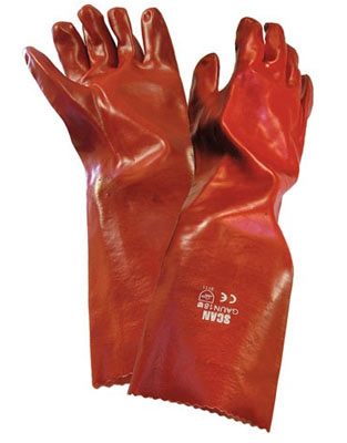 PVC gauntlet gloves by Scan